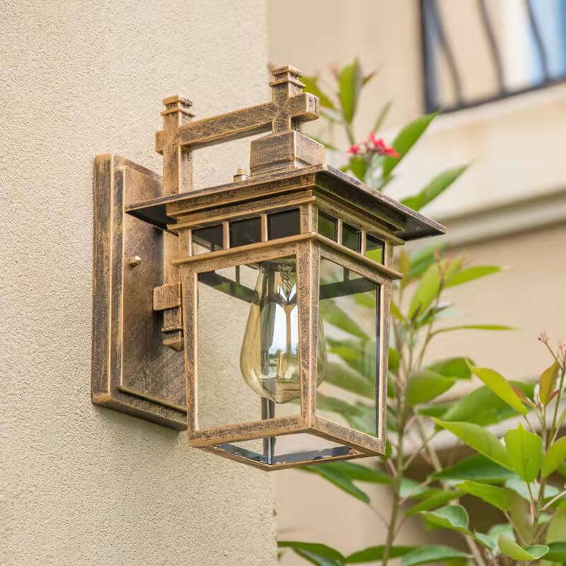 Outdoor Waterproof Lantern Wall Light — E27 IP23 Aluminum 3