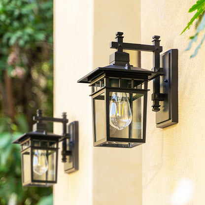 Outdoor Waterproof Lantern Wall Light — E27 IP23 Aluminum 6