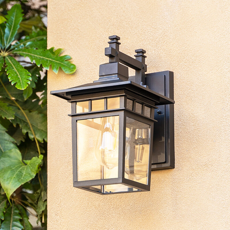 Outdoor Waterproof Lantern Wall Light — E27 IP23 Aluminum 7