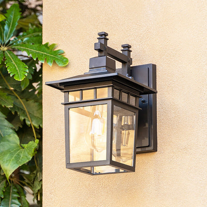 Outdoor Waterproof Lantern Wall Light — E27 IP23 Aluminum 7