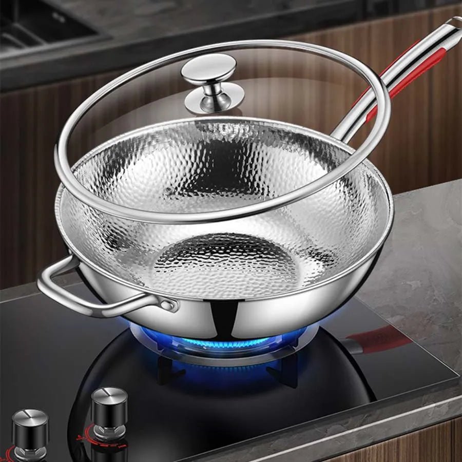 PANVION Round Bottom Wok — Stainless Steel 30 cm Induction 2