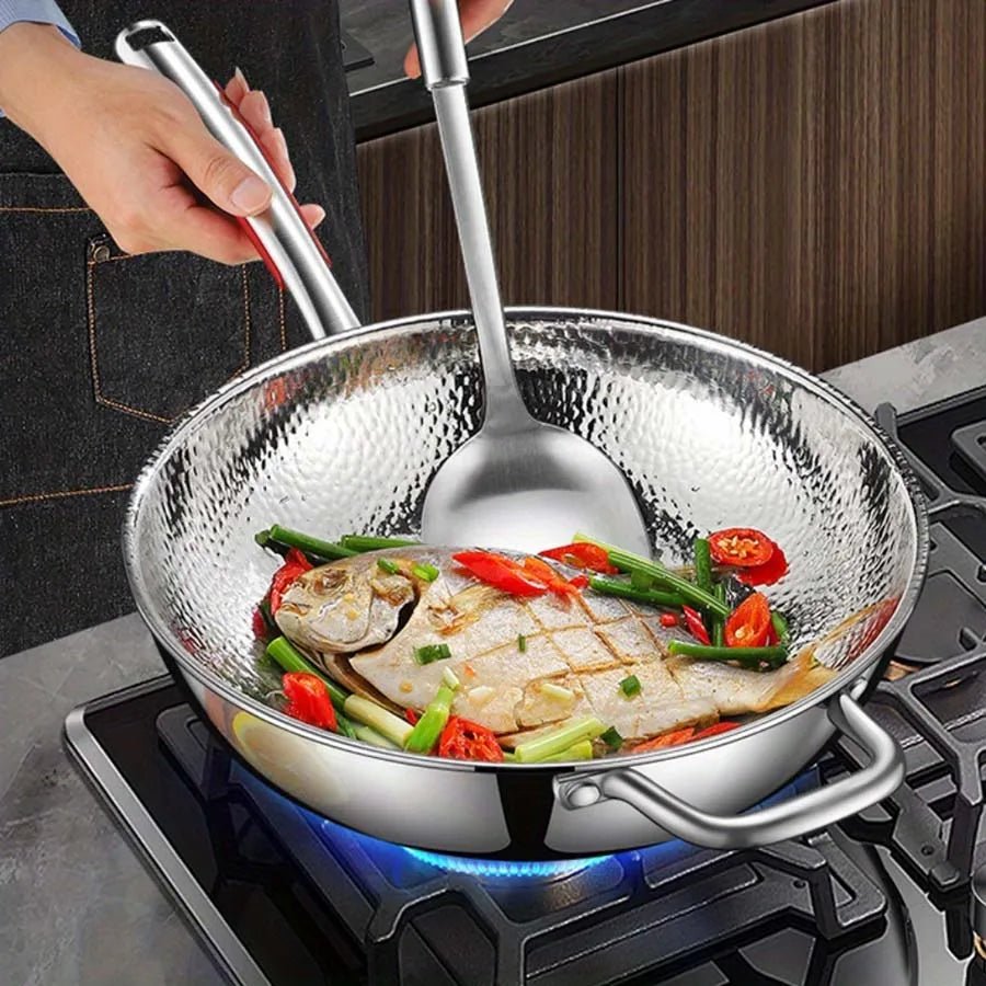 PANVION Round Bottom Wok — Stainless Steel 30 cm Induction 3