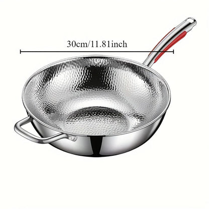 PANVION Round Bottom Wok — Stainless Steel 30 cm Induction 7