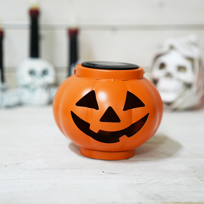 Solar Pumpkin Lantern — Wrought Iron Halloween Outdoor Light 5