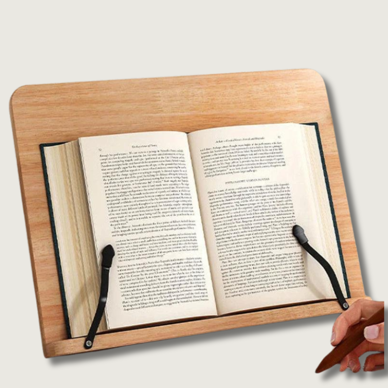 Pine Wood Adjustable Book Stand — Hands-Free Reading 1