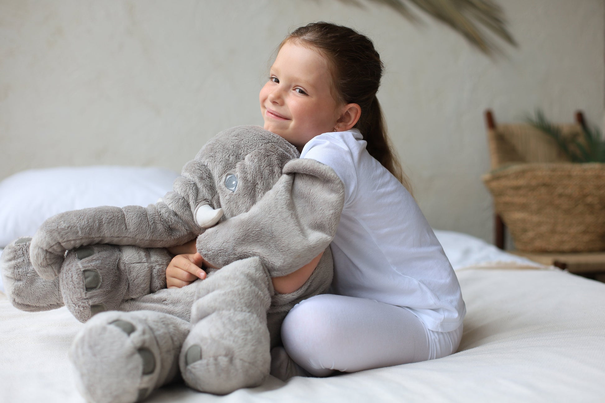 Plush Elephant Pillow — Soft Nursery Comfort Cushion 4