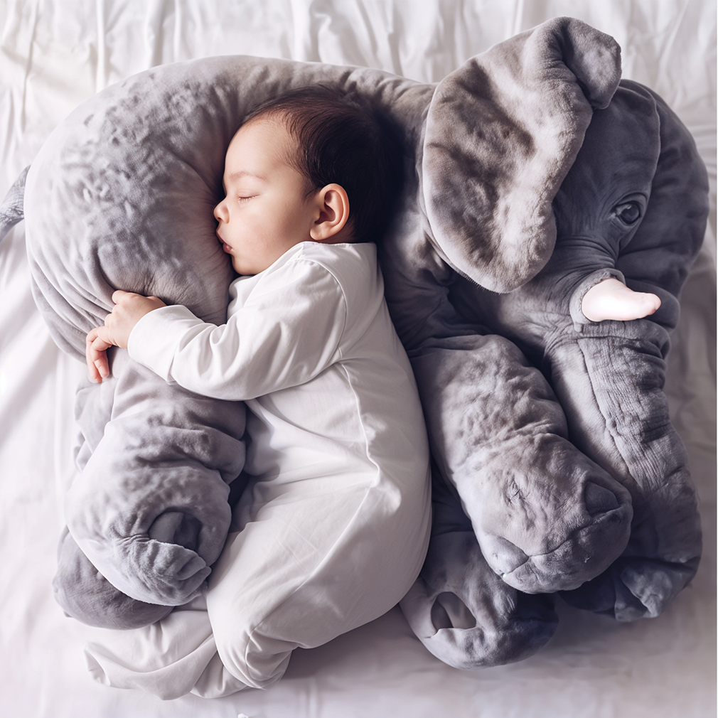 Plush Elephant Pillow — Soft Nursery Comfort Cushion 1