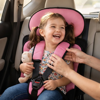 Portable Foldable Child Car Booster Seat — 5-Point Harness 7