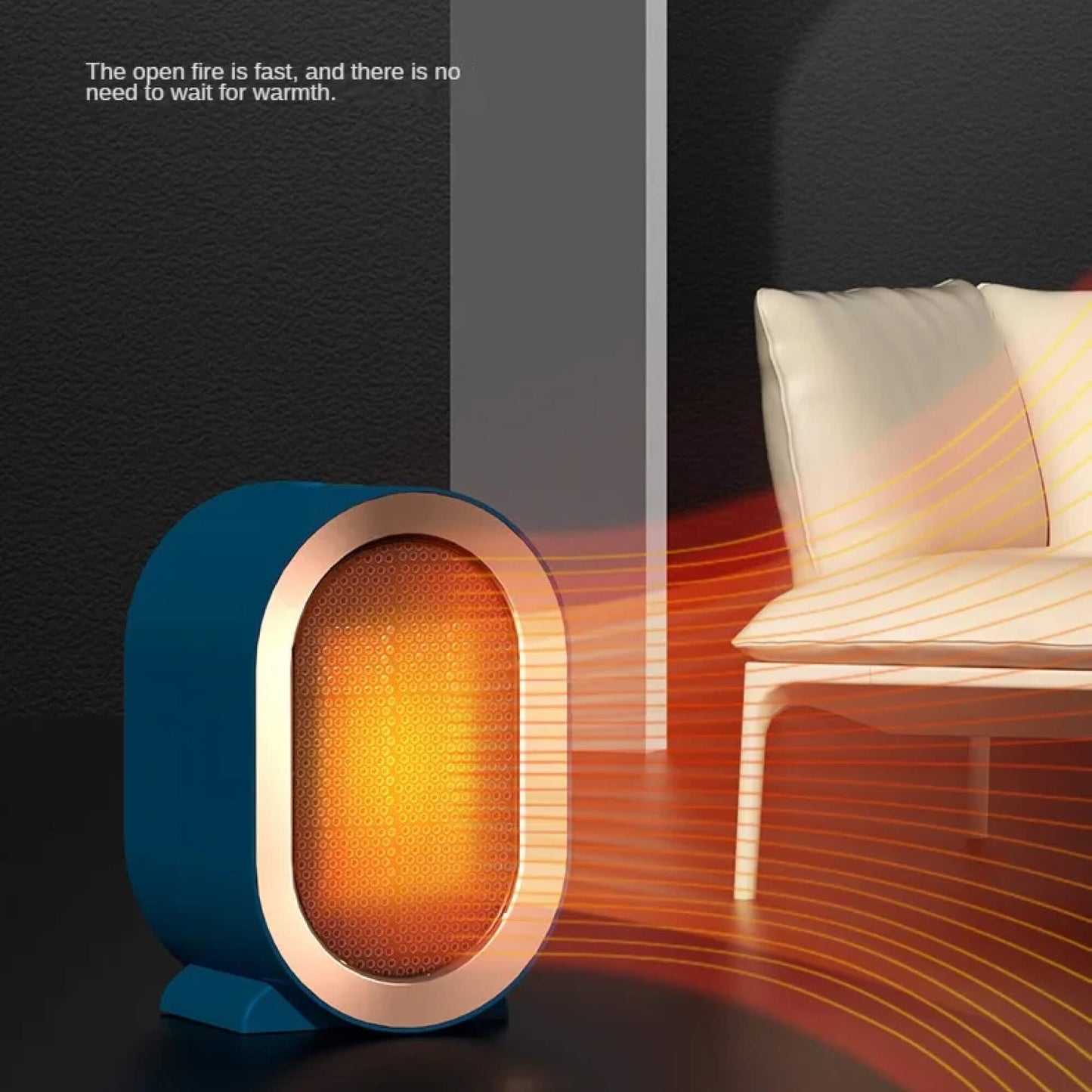 Portable Space Heater — 400W Fast Heating Desktop Warmer 3