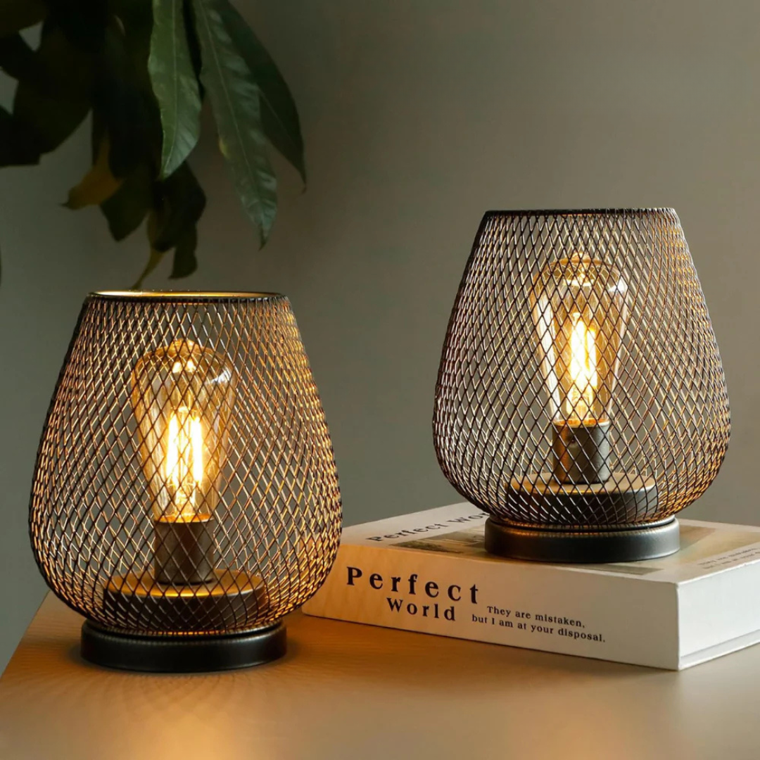 Portable Wireless LED Table Lamp — Warm Light Metal Design 1