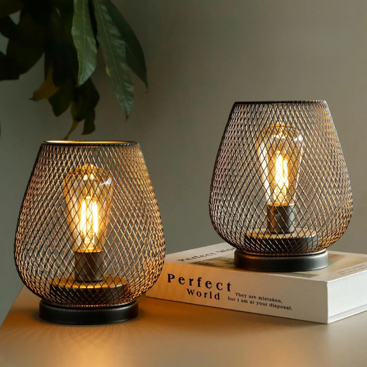 Portable Wireless LED Table Lamp — Warm Light Metal Design 1