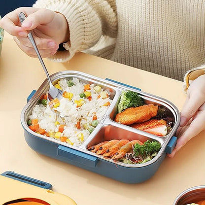 Portafresh Stainless Steel Lunch Box — Leakproof 3-Compartment 4