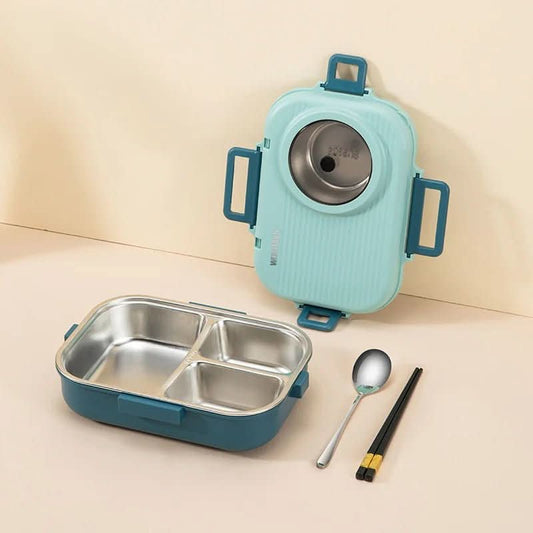 Portafresh Stainless Steel Lunch Box — Leakproof 3-Compartment 1