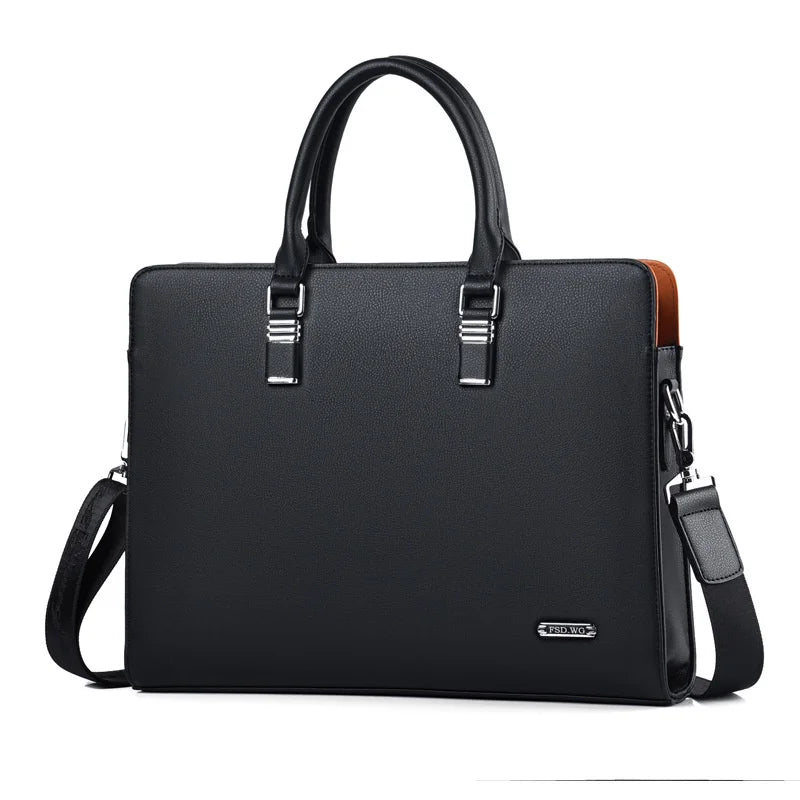 Portaro Men's Leather Laptop Bag — 15" Business Briefcase 3