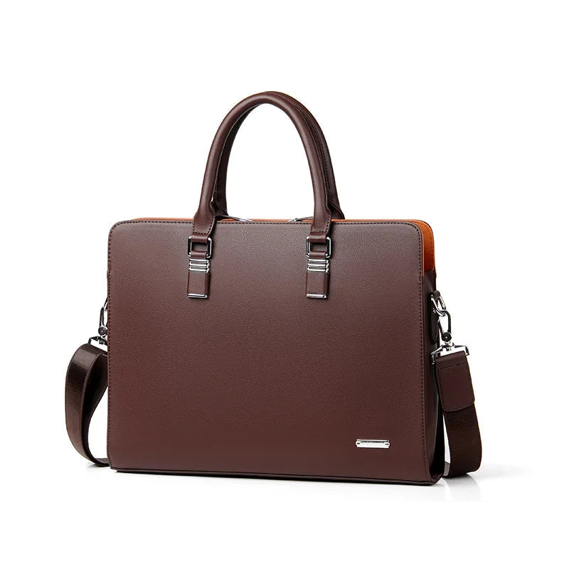 Portaro Men's Leather Laptop Bag — 15" Business Briefcase 5