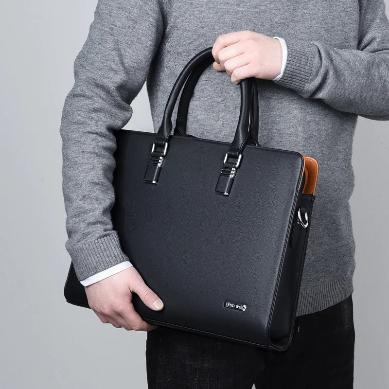 Portaro Men's Leather Laptop Bag — 15" Business Briefcase 7