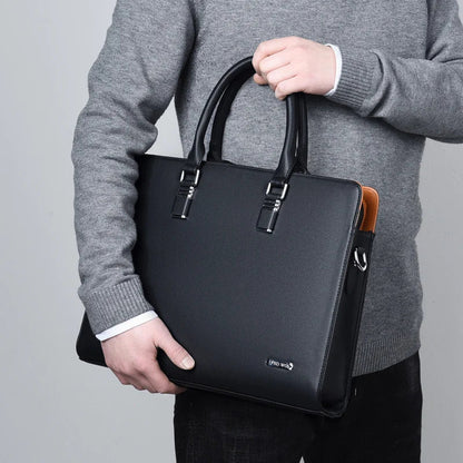 Portaro Men's Leather Laptop Bag — 15" Business Briefcase 7