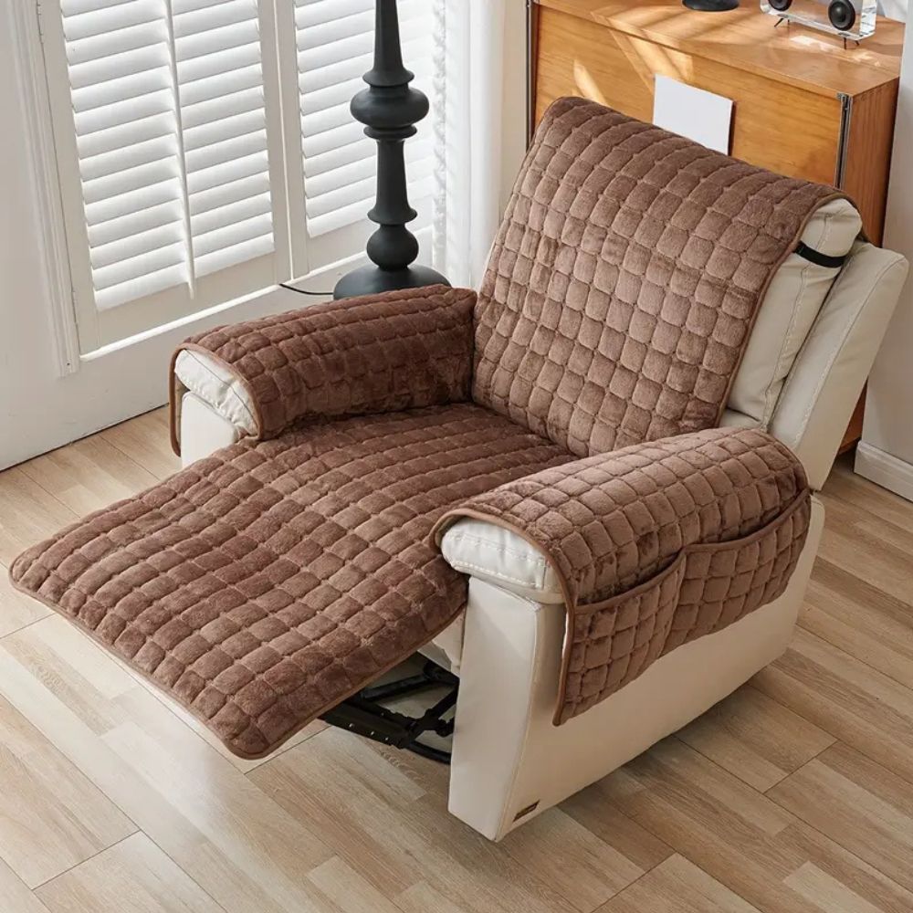 Quilted Recliner Cover — Microfiber Pet-Friendly Protector 10