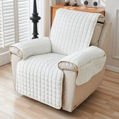 Quilted Recliner Cover — Microfiber Pet-Friendly Protector 11
