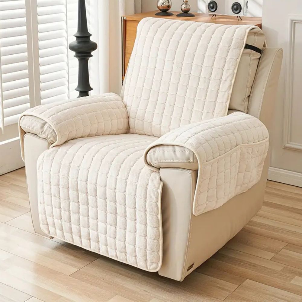Quilted Recliner Cover — Microfiber Pet-Friendly Protector 12