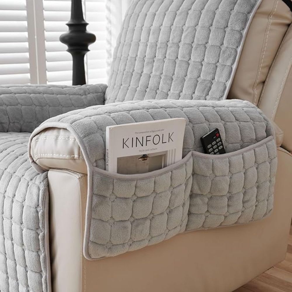 Quilted Recliner Cover — Microfiber Pet-Friendly Protector 6