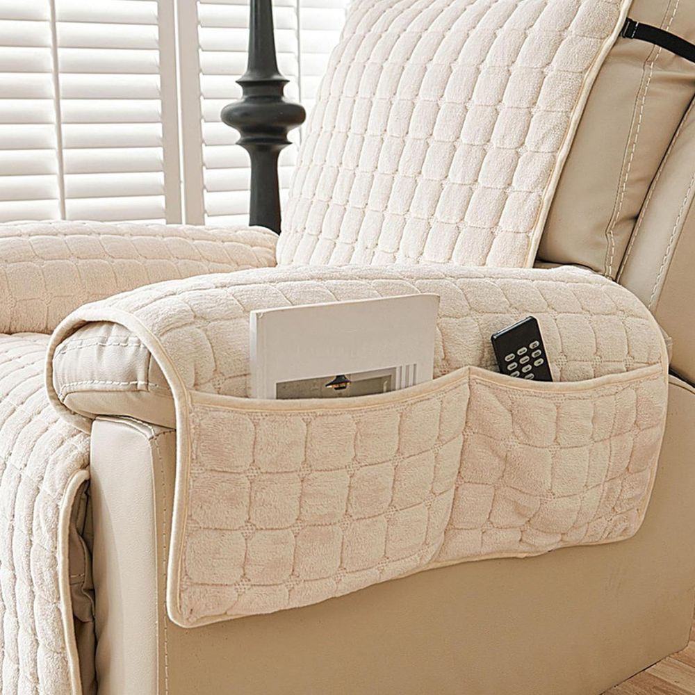 Quilted Recliner Cover — Microfiber Pet-Friendly Protector 7