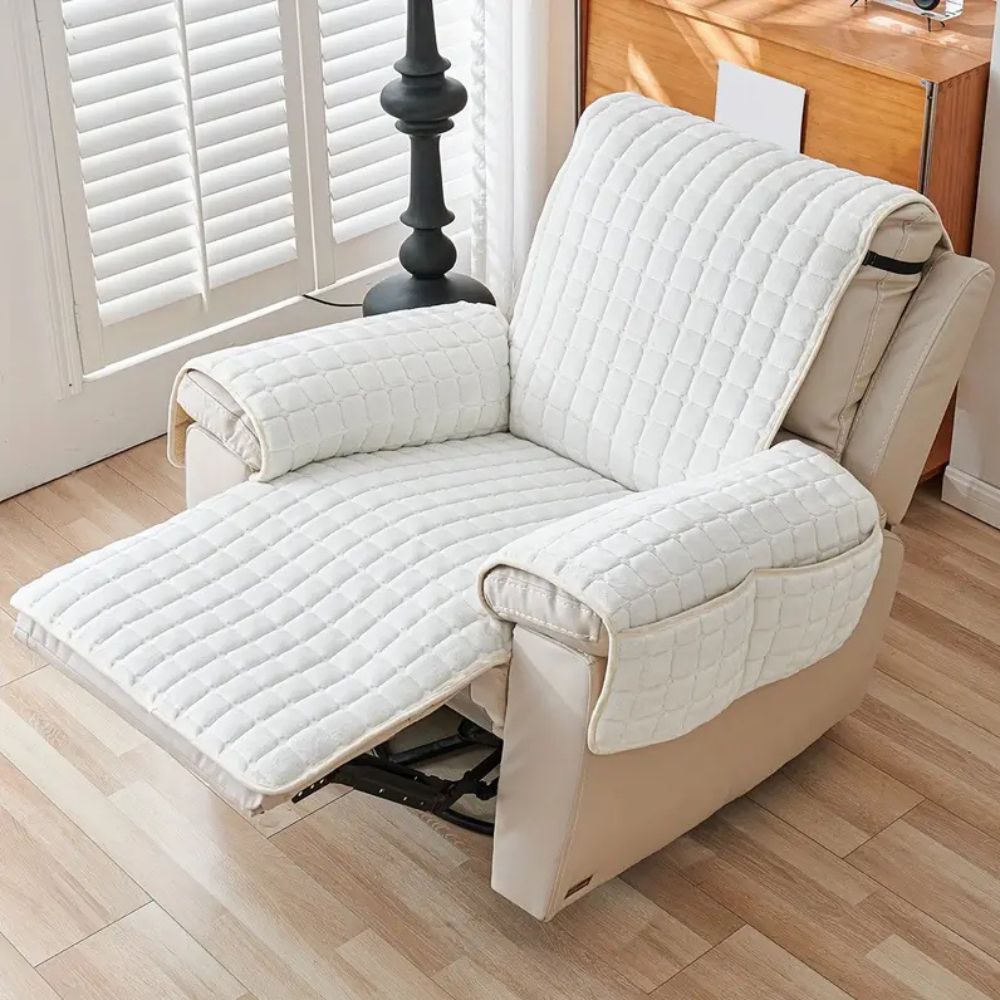 Quilted Recliner Cover — Microfiber Pet-Friendly Protector 8