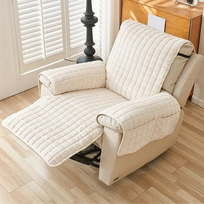 Quilted Recliner Cover — Microfiber Pet-Friendly Protector 9