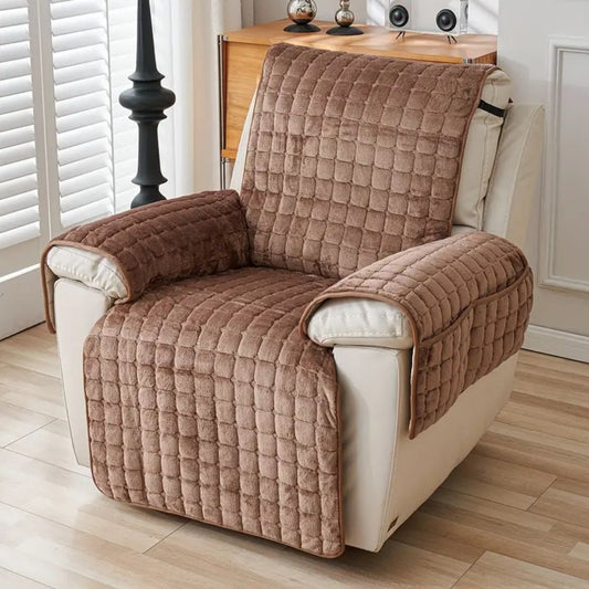 Quilted Recliner Cover — Microfiber Pet-Friendly Protector 1