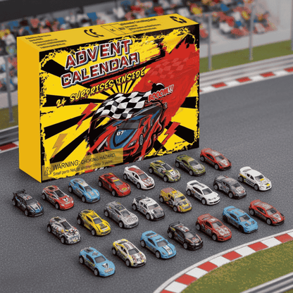 Racing Car Advent Calendar — 24 Mini Surprise Cars for Kids 1