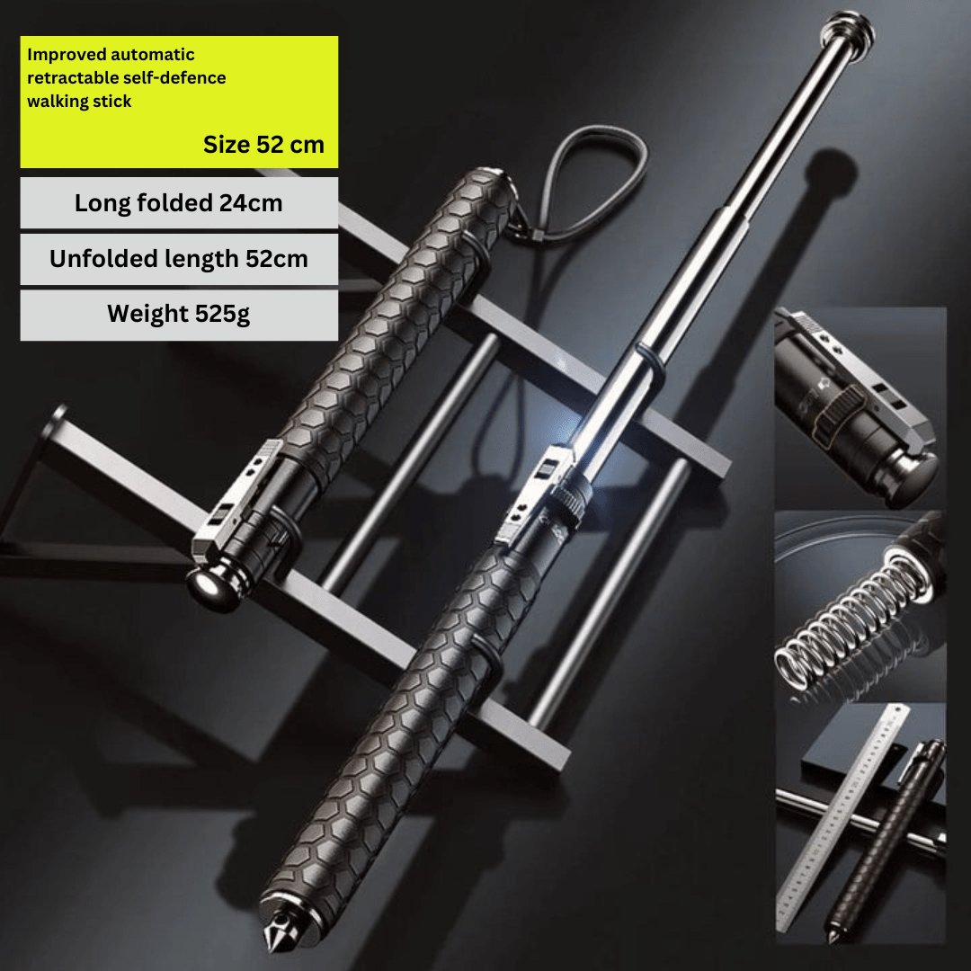 Retractable Self-Defense Walking Stick — Multi-Function Cane 11