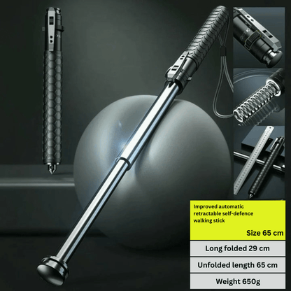 Retractable Self-Defense Walking Stick — Multi-Function Cane 14