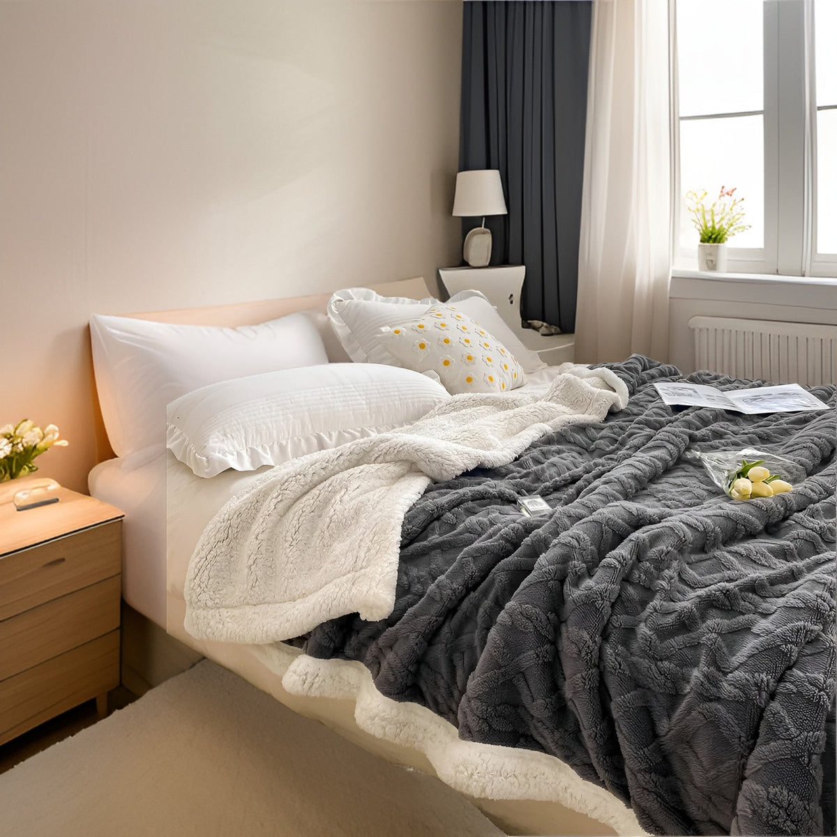 Reversible Fleece Blanket — Ultra-Soft Double-Sided Winter Throw 7