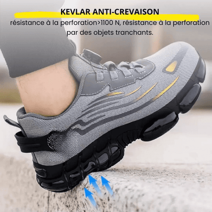 Steel Toe Safety Shoes with Rotating Closure — Unisex Work Boots 10