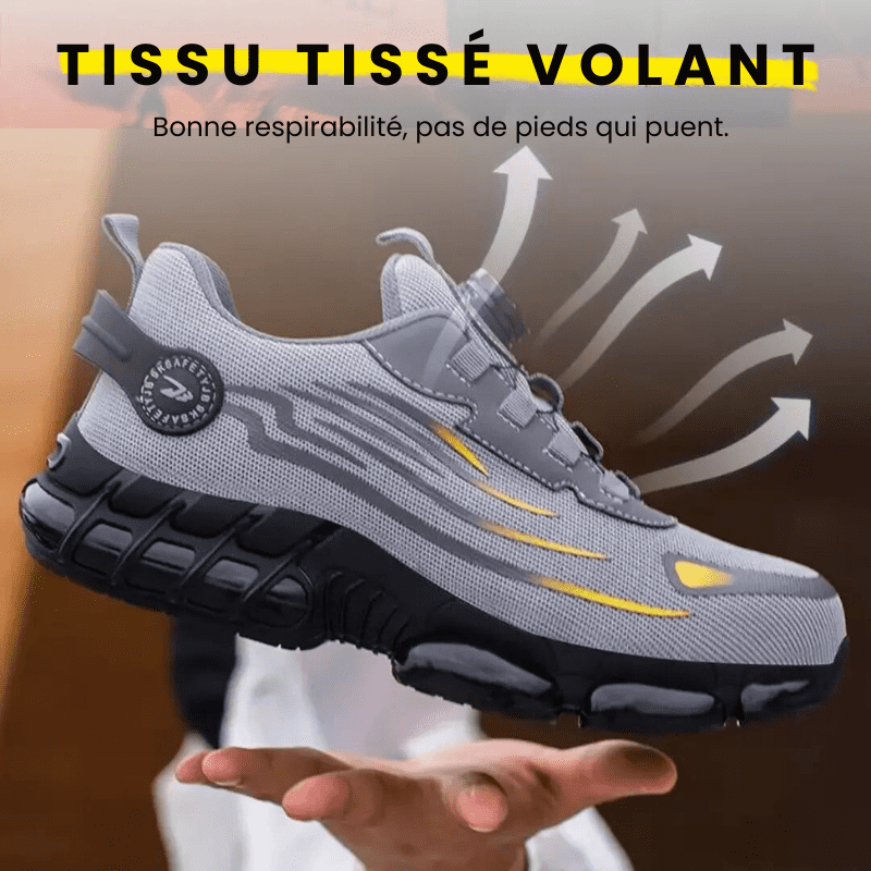 Steel Toe Safety Shoes with Rotating Closure — Unisex Work Boots 12