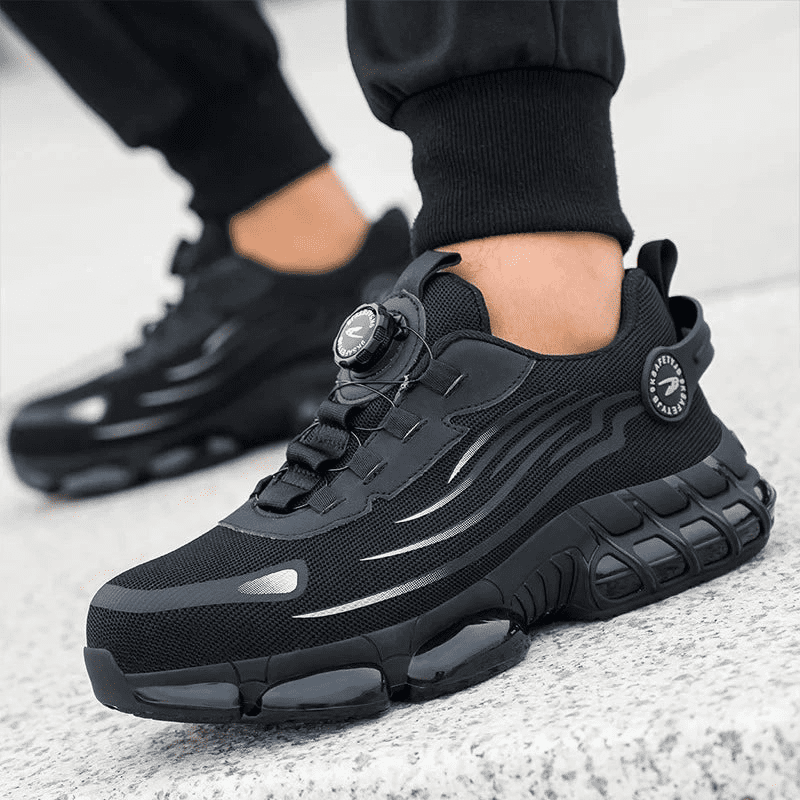 Steel Toe Safety Shoes with Rotating Closure — Unisex Work Boots 1