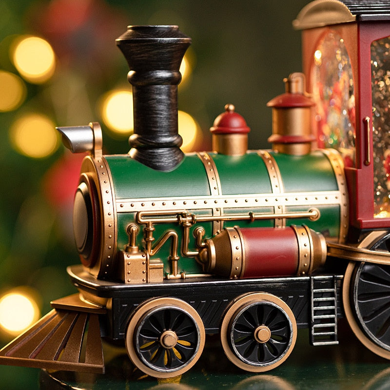 Santa Claus Christmas Train Music Box — 8 Songs & Snow Globe 6