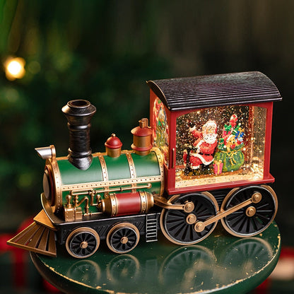 Santa Claus Christmas Train Music Box — 8 Songs & Snow Globe 1