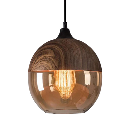 Scandinavian Wooden Pendant Light — Warm Nordic Glow E27 1