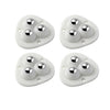 4pcs White 3 beads