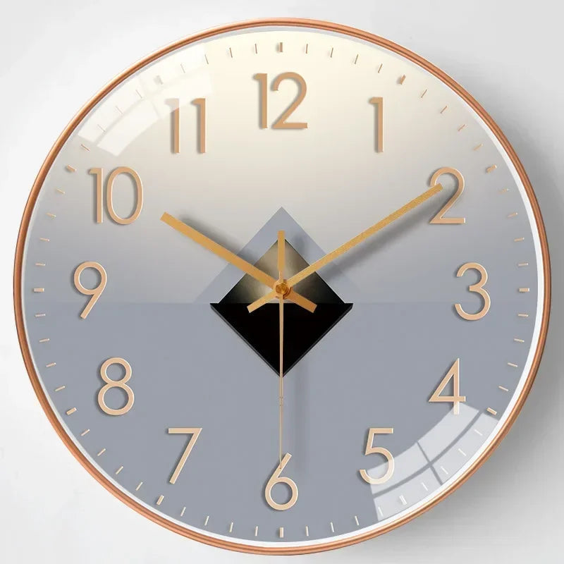 Silent Wall Clock — Gradient Gold Digital Design | 20 cm 10