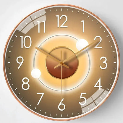Silent Wall Clock — Gradient Gold Digital Design | 20 cm 1