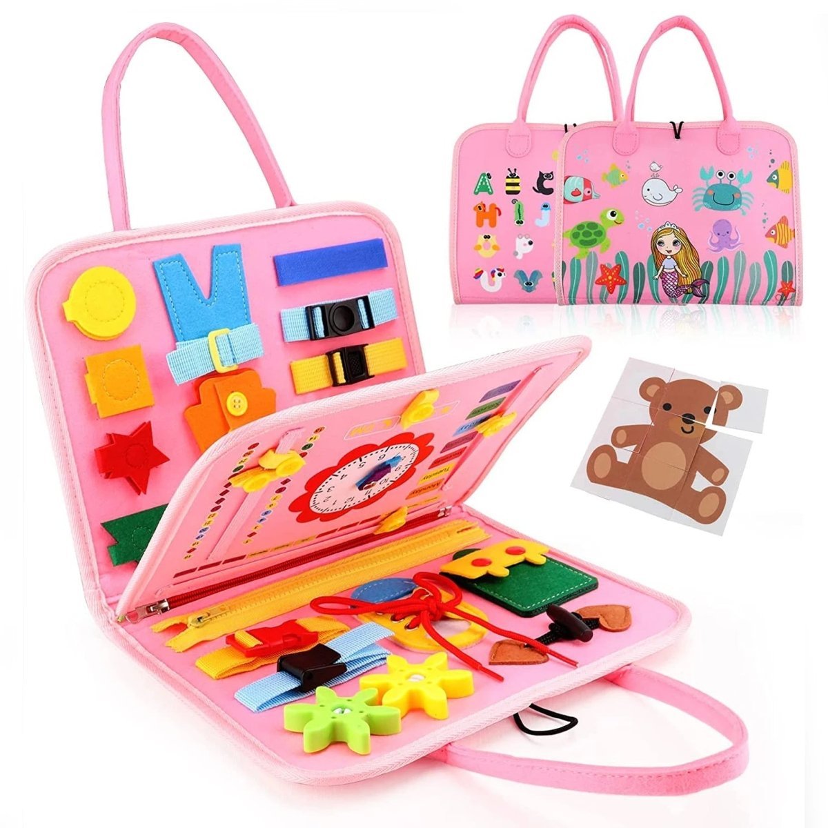 Montessori Toys Activity Board — 15 Sensory Skills for Kids 10