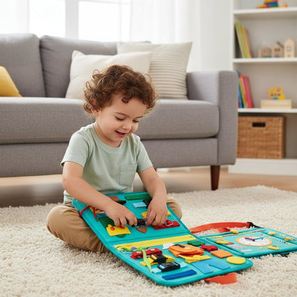 Montessori Toys Activity Board — 15 Sensory Skills for Kids 3