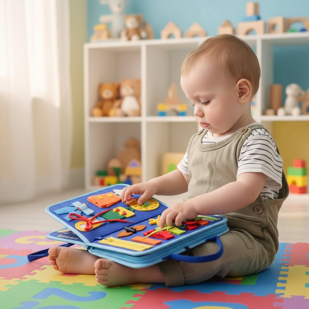 Montessori Toys Activity Board — 15 Sensory Skills for Kids 4