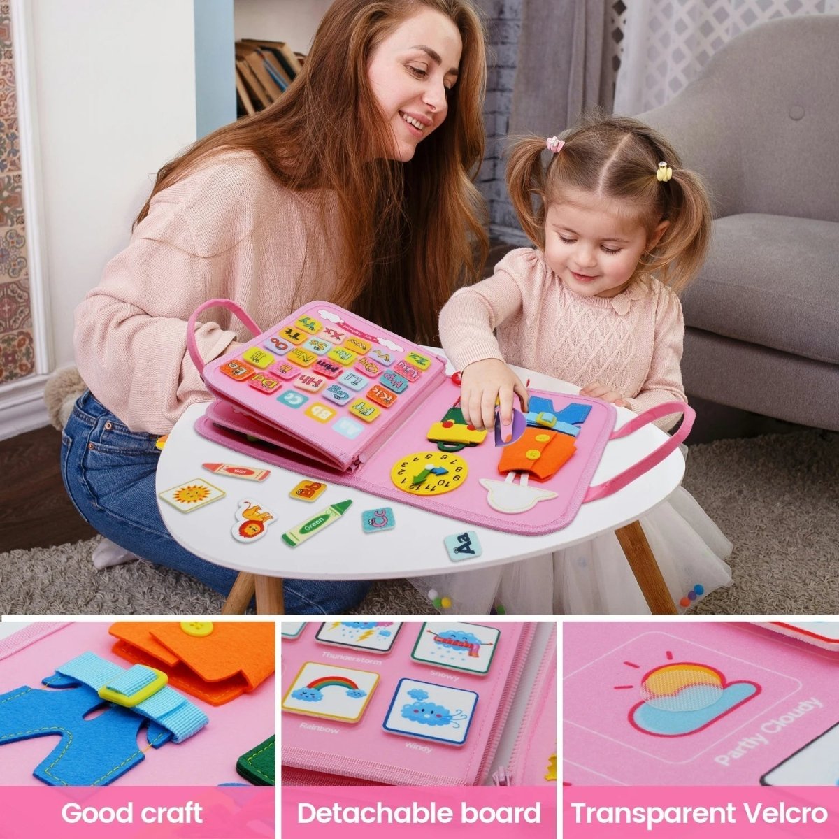 Montessori Toys Activity Board — 15 Sensory Skills for Kids 6