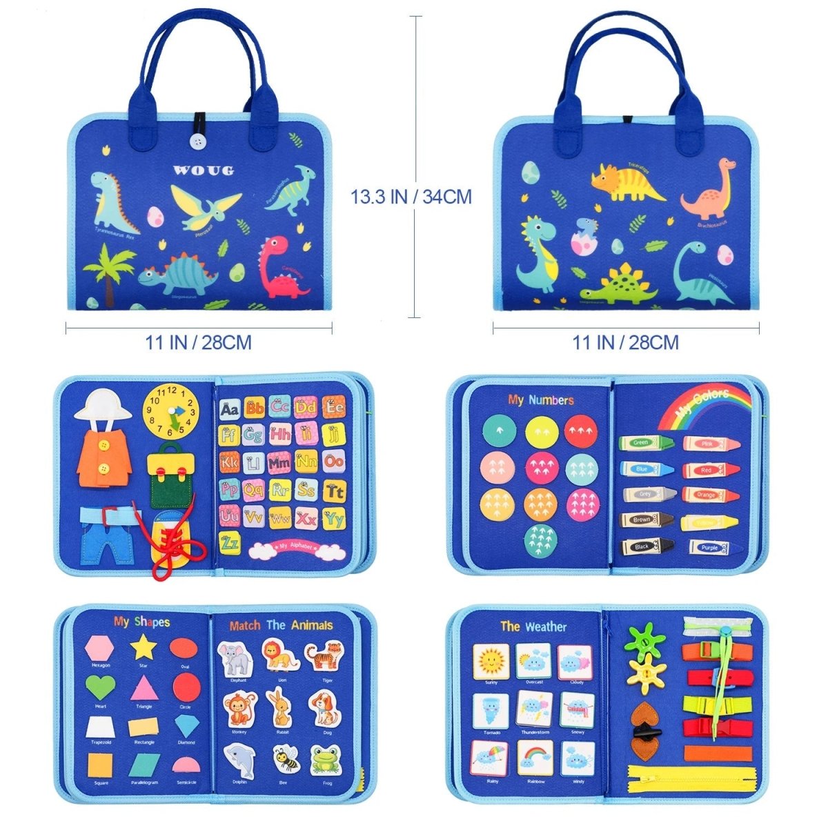 Montessori Toys Activity Board — 15 Sensory Skills for Kids 7