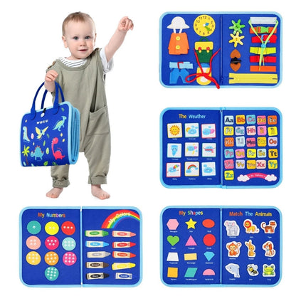 Montessori Toys Activity Board — 15 Sensory Skills for Kids 8