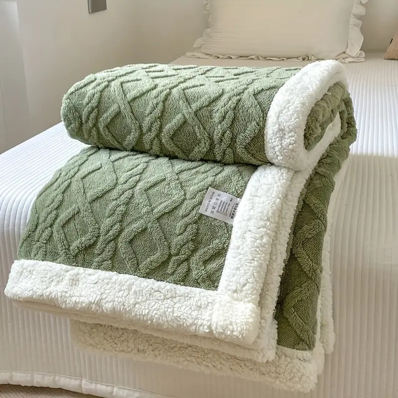 Snuggle Sherpa Fleece Blanket — Reversible All-Season Throw 3