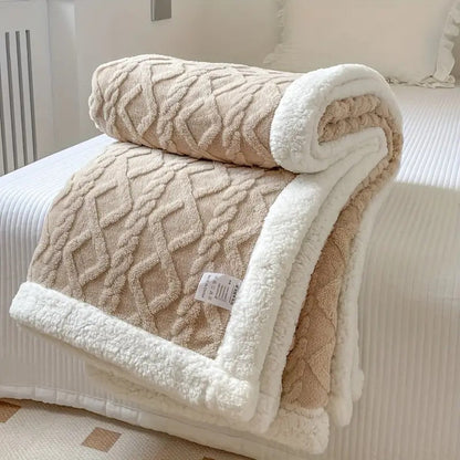 Snuggle Sherpa Fleece Blanket — Reversible All-Season Throw 7